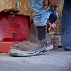 Riveter Chelsea CSA Waterproof Composite Toe Work Boot Women - DARK BROWN