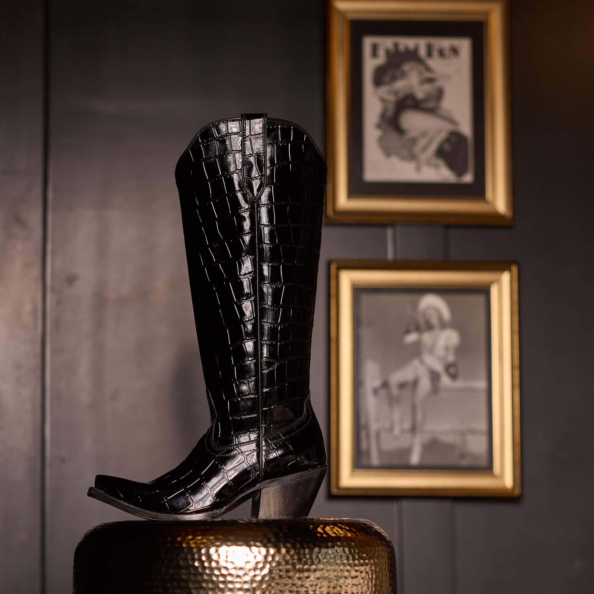 Casanova X Toe Western Boot Women - LUXE CAVIAR CROC PRINT