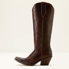 Casanova X Toe Western Boot Women - LUXE ESPRESSO CROC PRINT