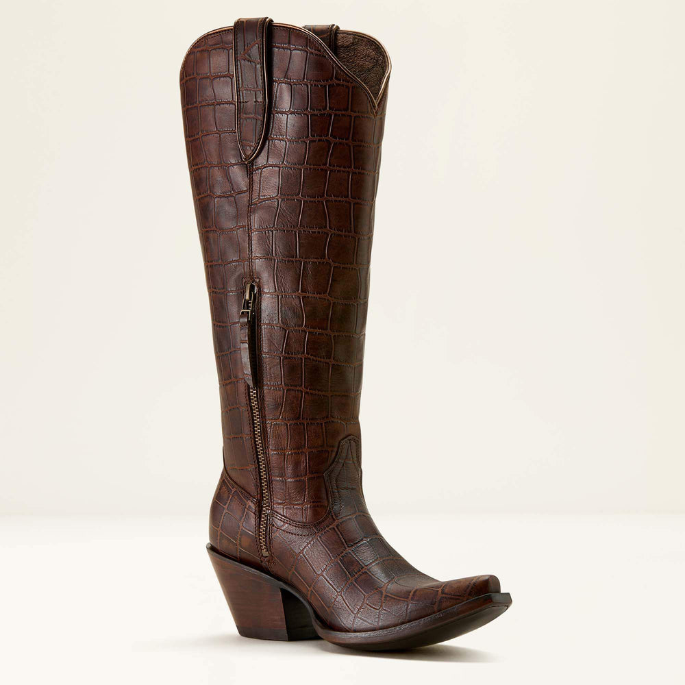 Casanova X Toe Western Boot Women - LUXE ESPRESSO CROC PRINT