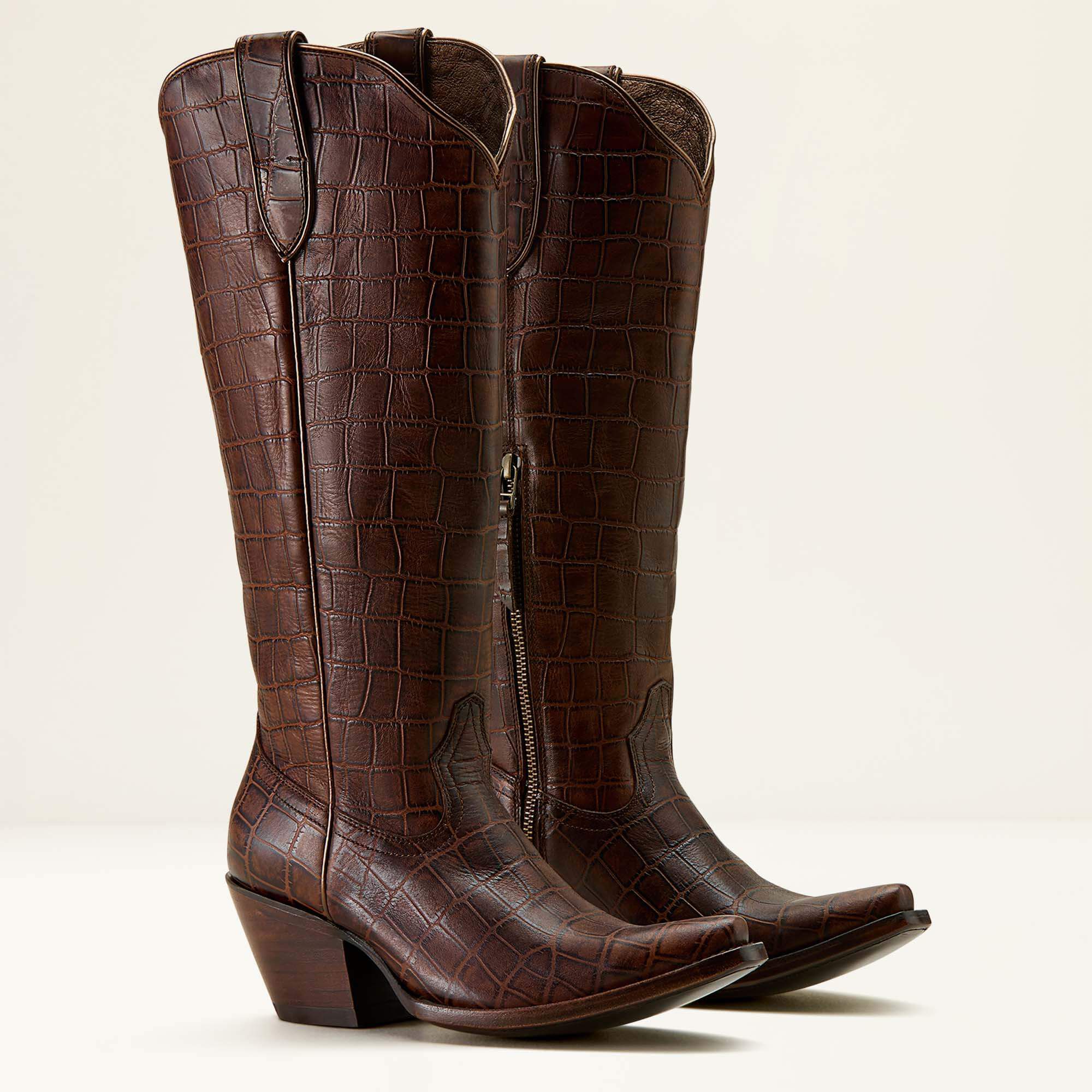 Casanova X Toe Western Boot Women - LUXE ESPRESSO CROC PRINT