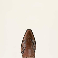 Heritage Bliss X Toe Western Boot Women - DARK TAN