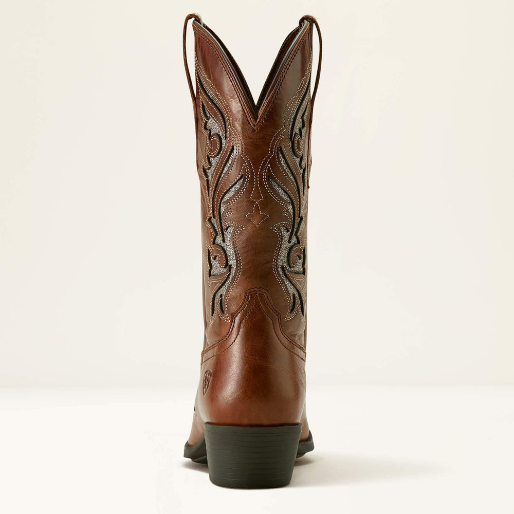 Heritage Bliss X Toe Western Boot Women - DARK TAN