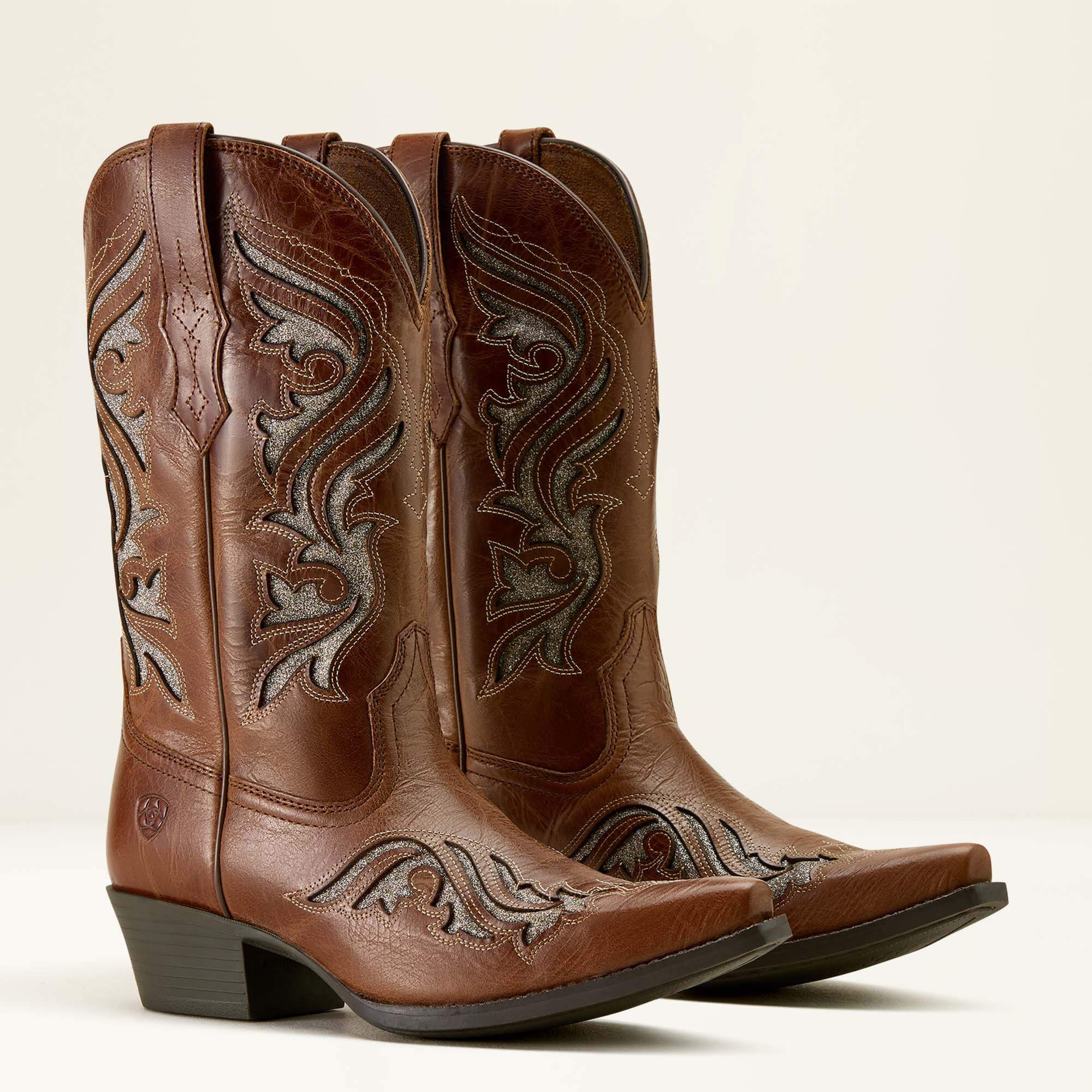 Heritage Bliss X Toe Western Boot Women - DARK TAN