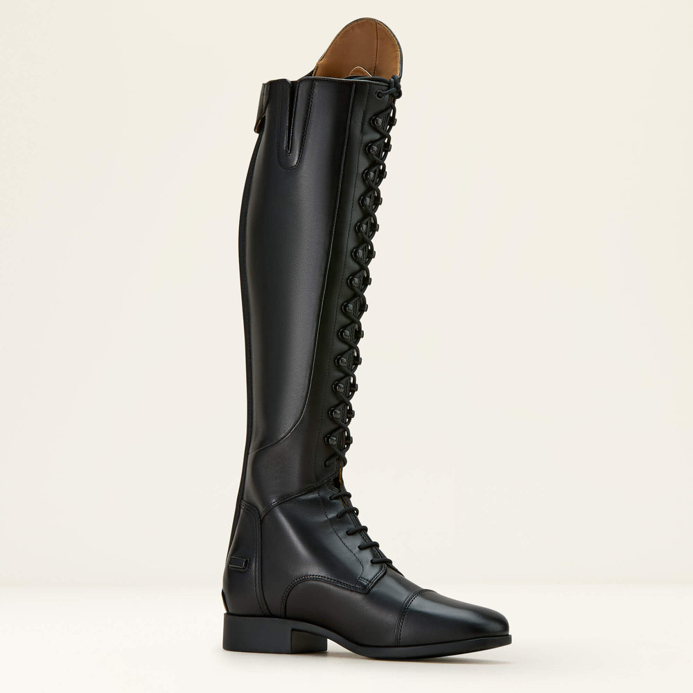 Palisade Lace Tall Riding Boot Women - BLACK/BLACK SAFFIANO