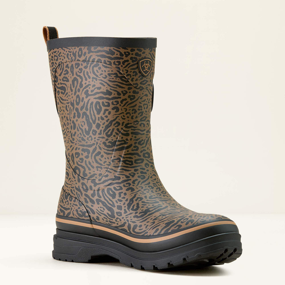 Kelmarsh Mid Rubber Boot Women - OCELOT PRINT