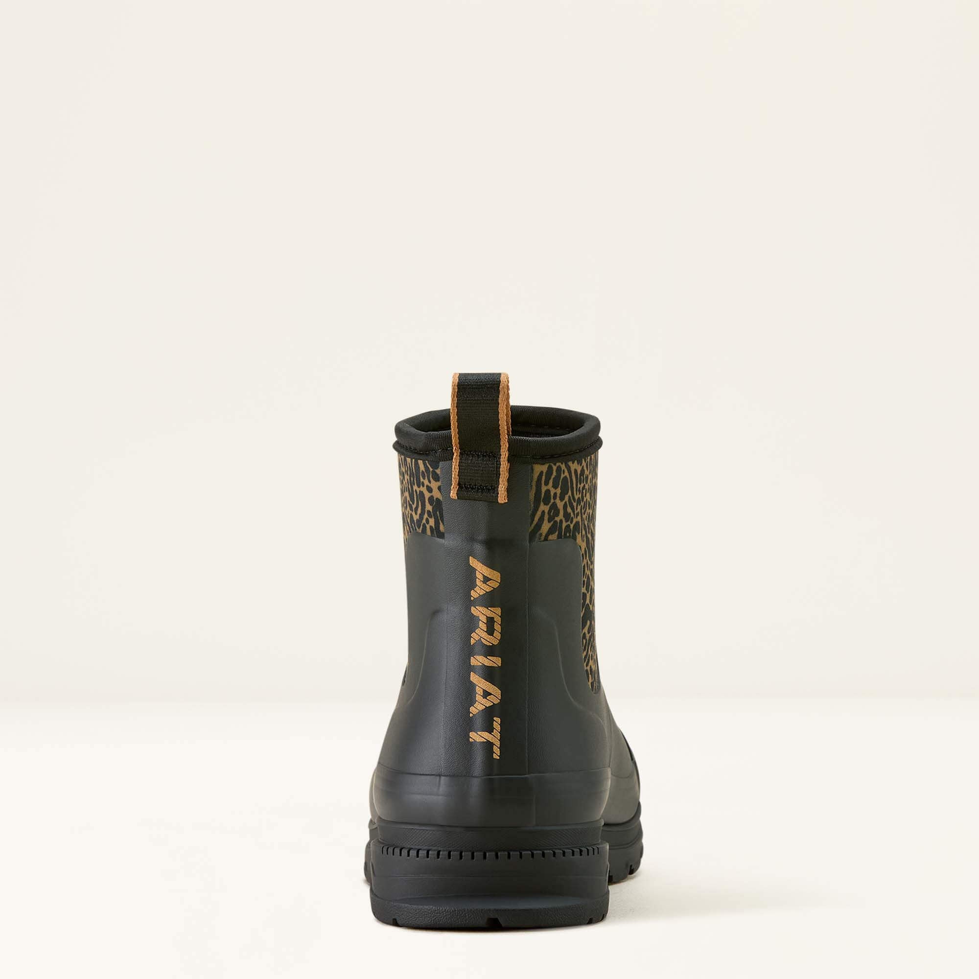 Kelmarsh Shortie Rubber Boot Women - BLACK/OCELOT PRINT