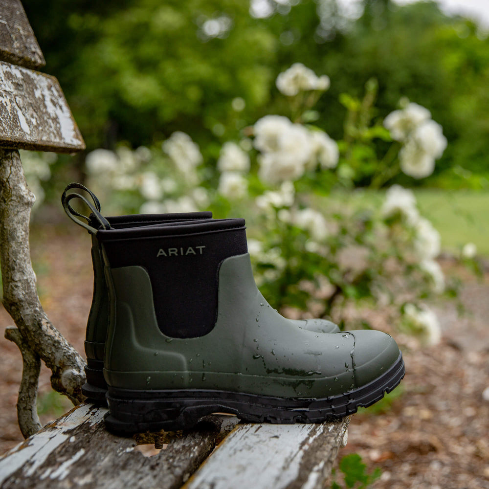 Kelmarsh Shortie Rubber Boot Women - DARK OLIVE