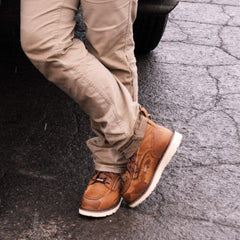 Rebar Wedge Moc Toe Waterproof Composite Toe Work Boot Women - ANTIQUE BROWN
