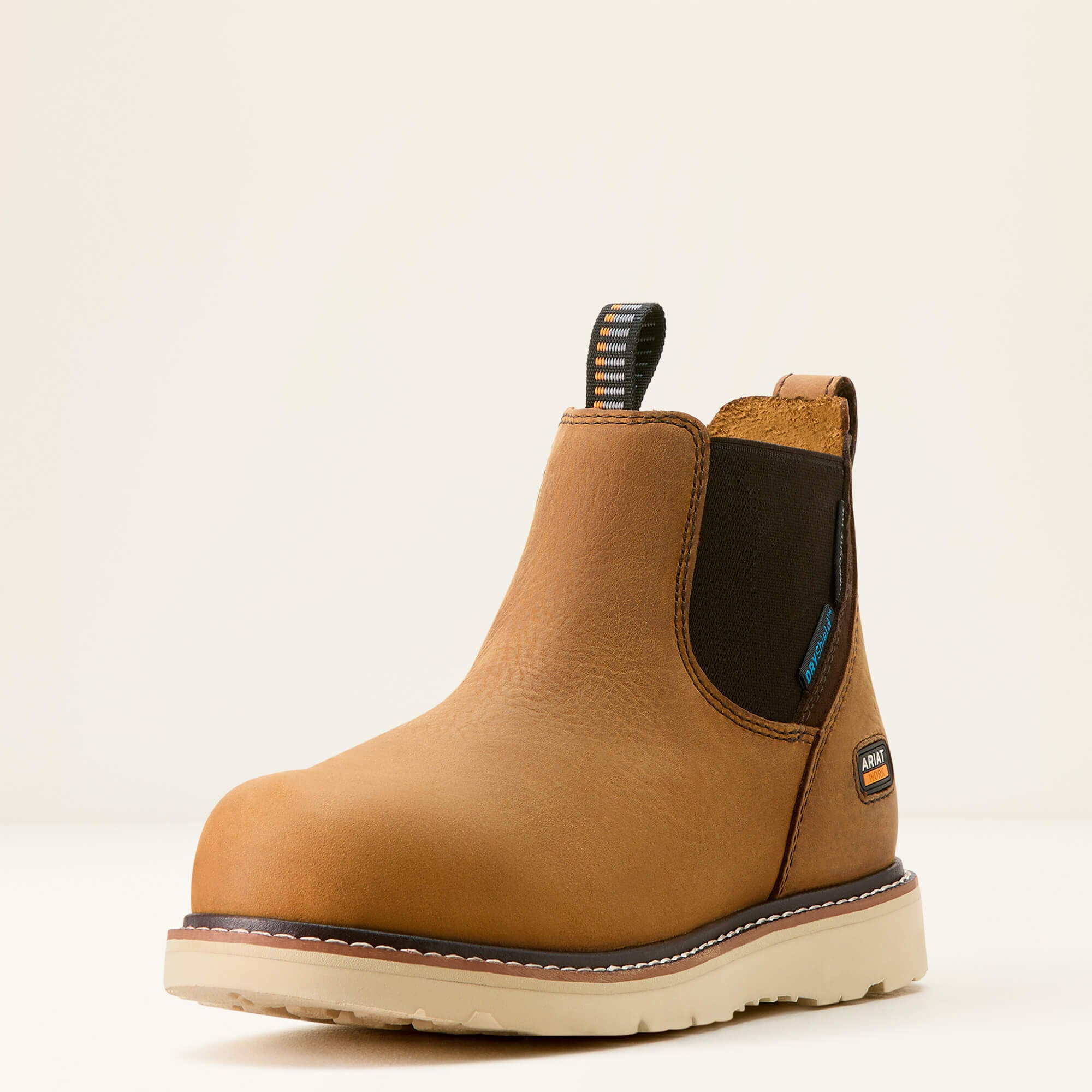 Rebar Wedge Chelsea Waterproof Composite Toe Work Boot Women - ANTIQUE BROWN