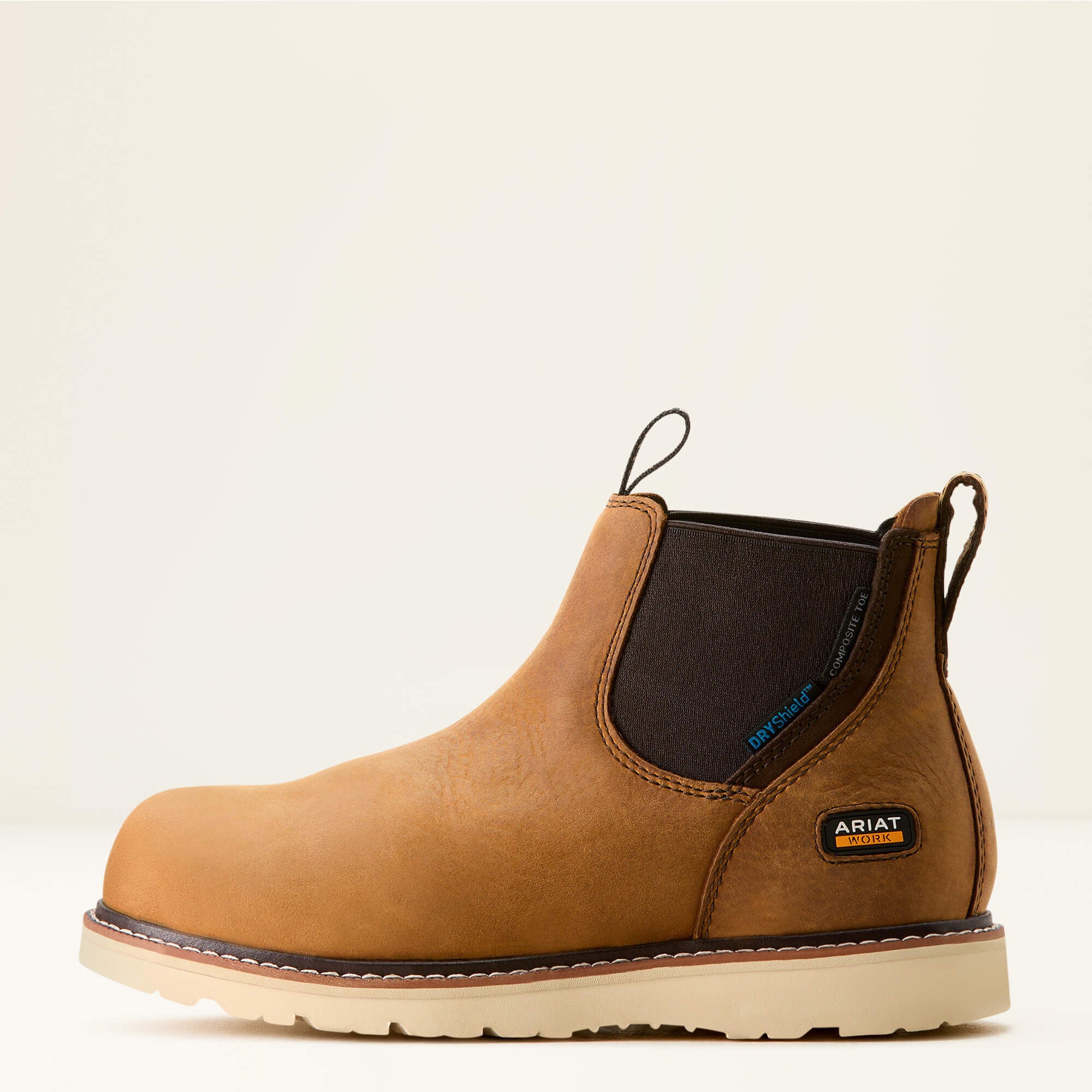 Rebar Wedge Chelsea Waterproof Composite Toe Work Boot Women - ANTIQUE BROWN