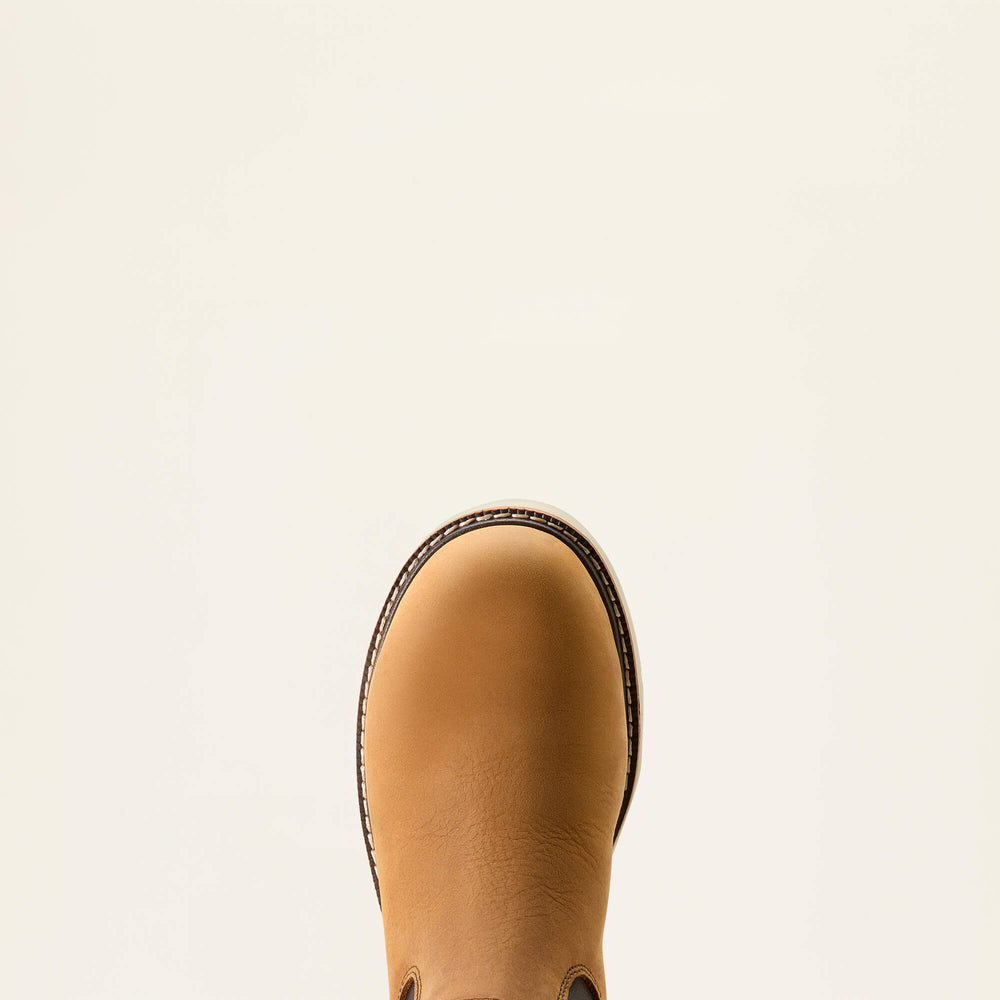 Rebar Wedge Chelsea Waterproof Composite Toe Work Boot Women - ANTIQUE BROWN
