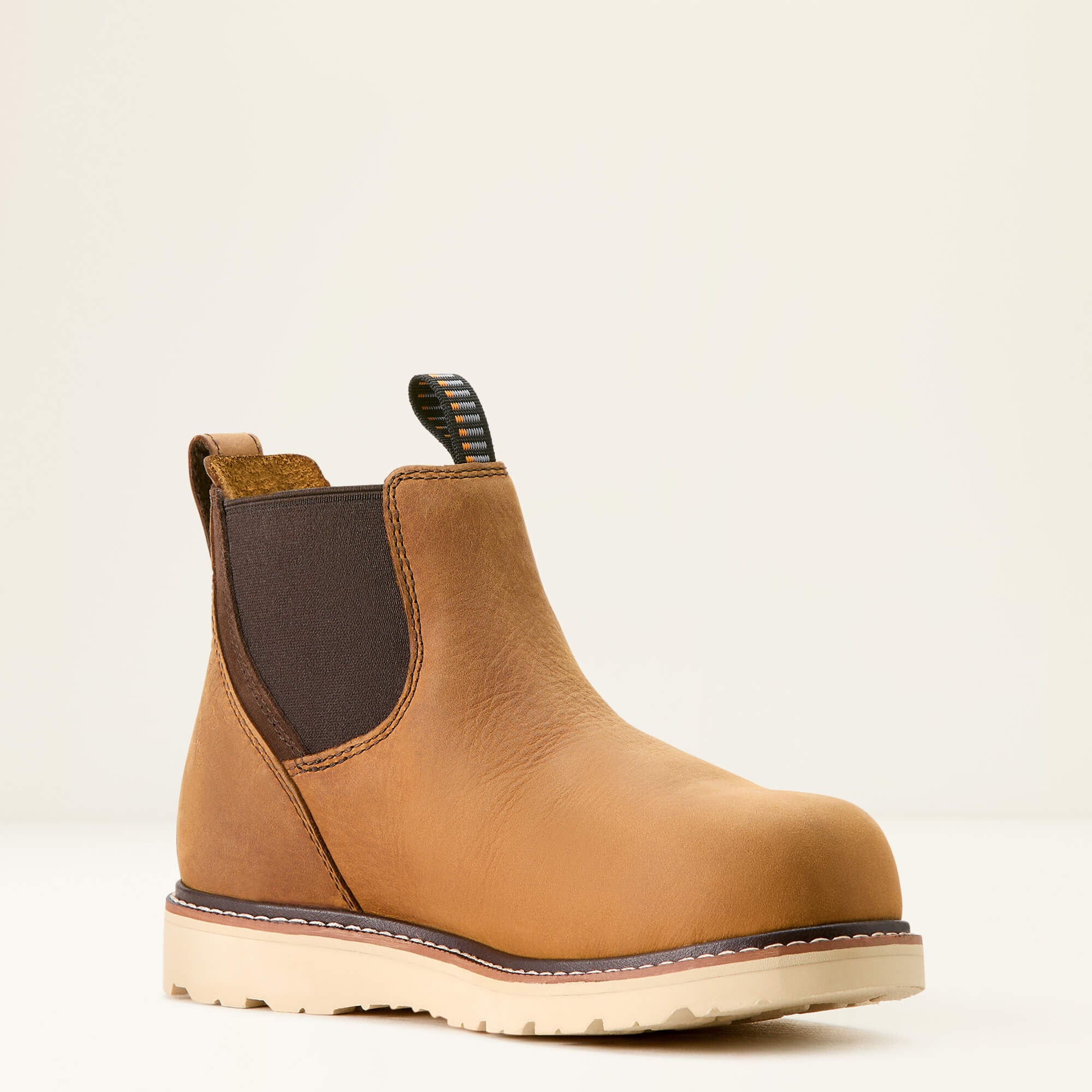 Rebar Wedge Chelsea Waterproof Composite Toe Work Boot Women - ANTIQUE BROWN