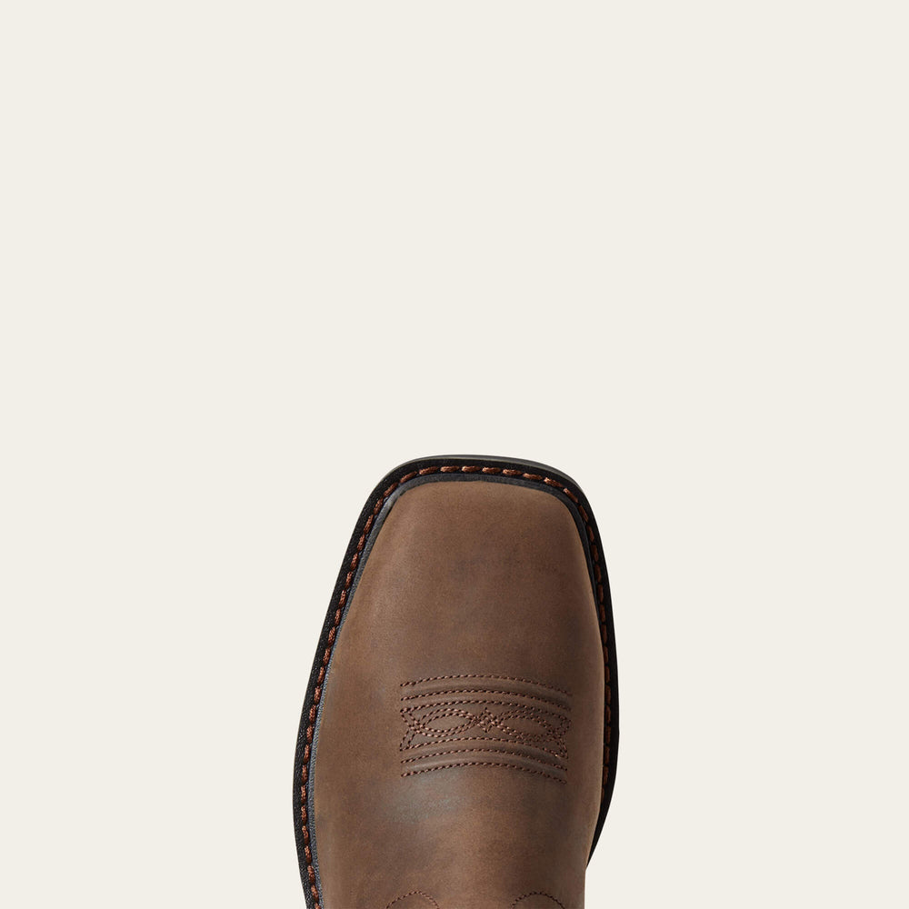 Krista Waterproof Steel Toe Work Boot Women - DARK BROWN