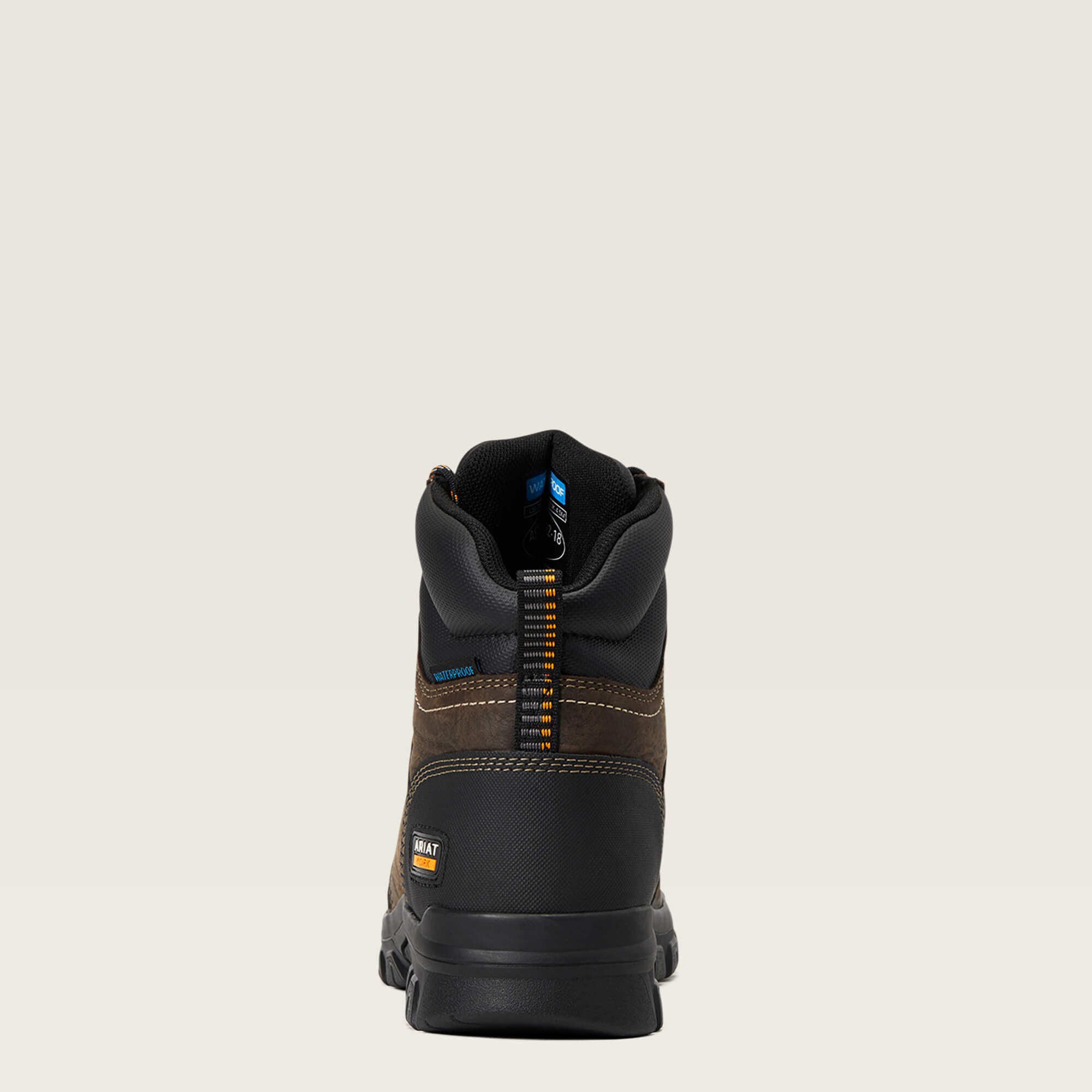 Treadfast 6" Waterproof Steel Toe Work Boot Women - DARK BROWN