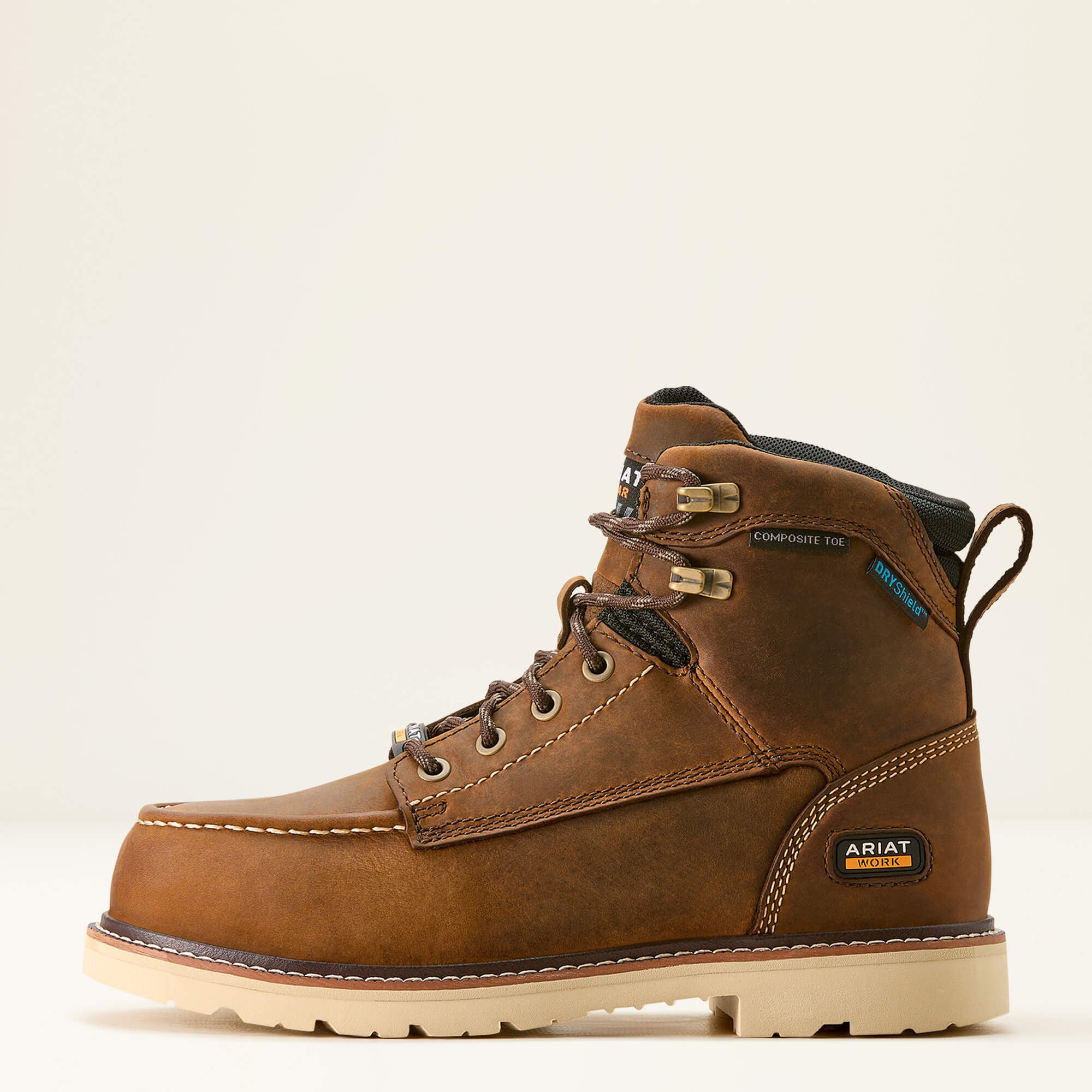 Rebar Lift Waterproof Composite Toe Work Boot Women - DISTRESSED BROWN