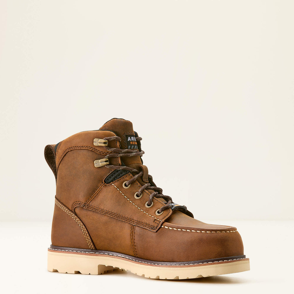 Rebar Lift Waterproof Composite Toe Work Boot Women - DISTRESSED BROWN