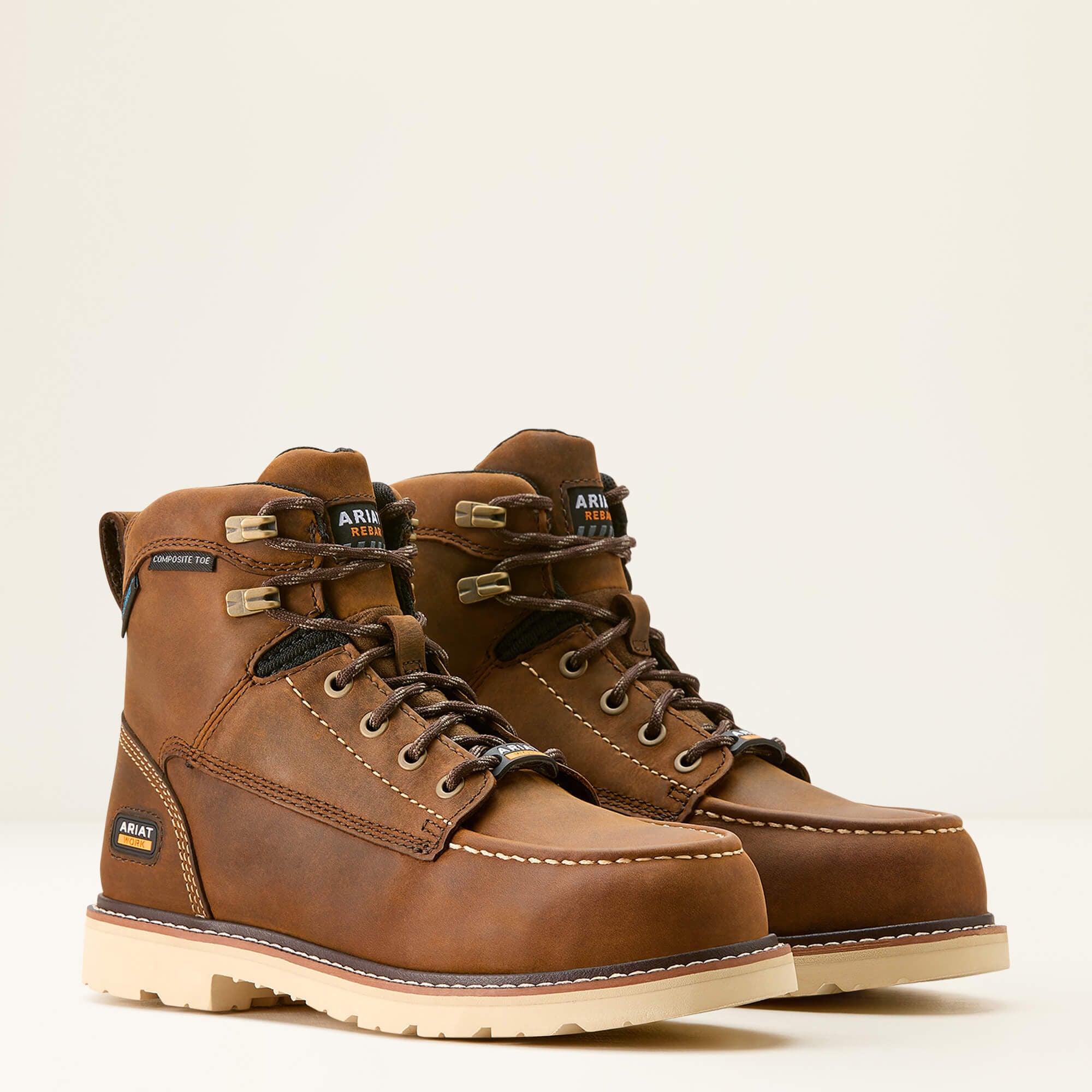 Rebar Lift Waterproof Composite Toe Work Boot Women - DISTRESSED BROWN