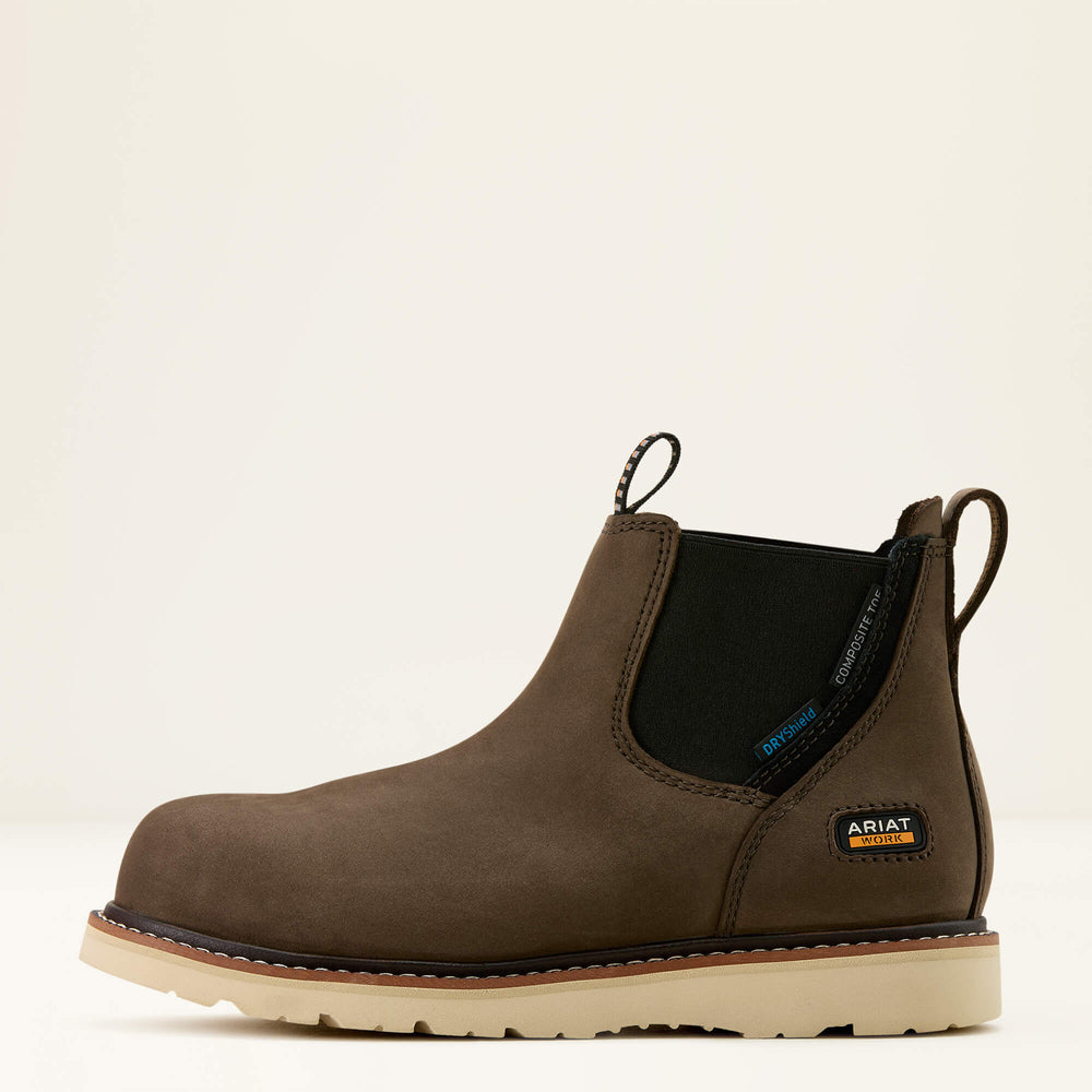 Rebar Wedge Chelsea Waterproof Composite Toe Work Boot Women - GREY