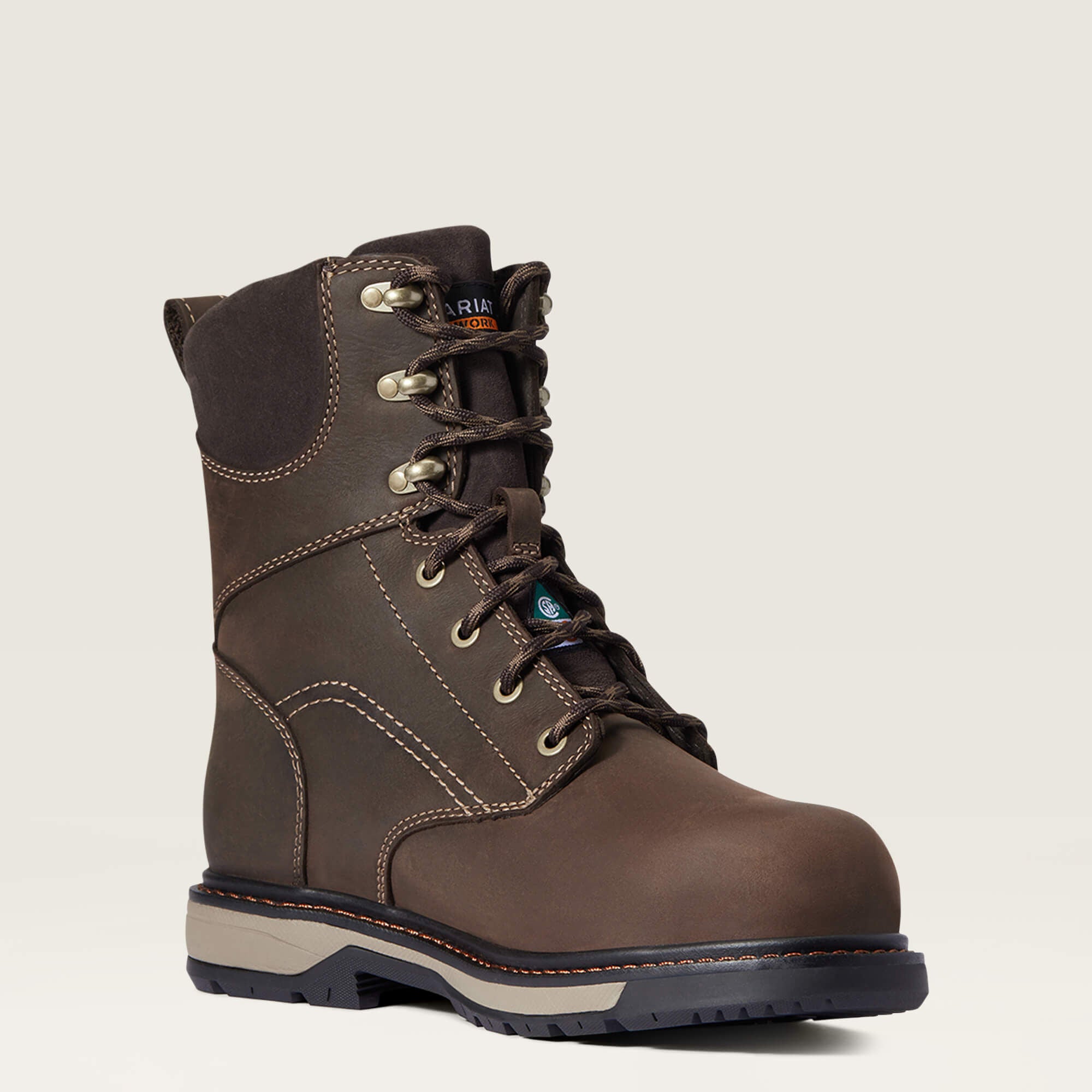 Riveter 8" CSA Glacier Grip Waterproof 400g Composite Toe Work Boot Women - DARK BROWN