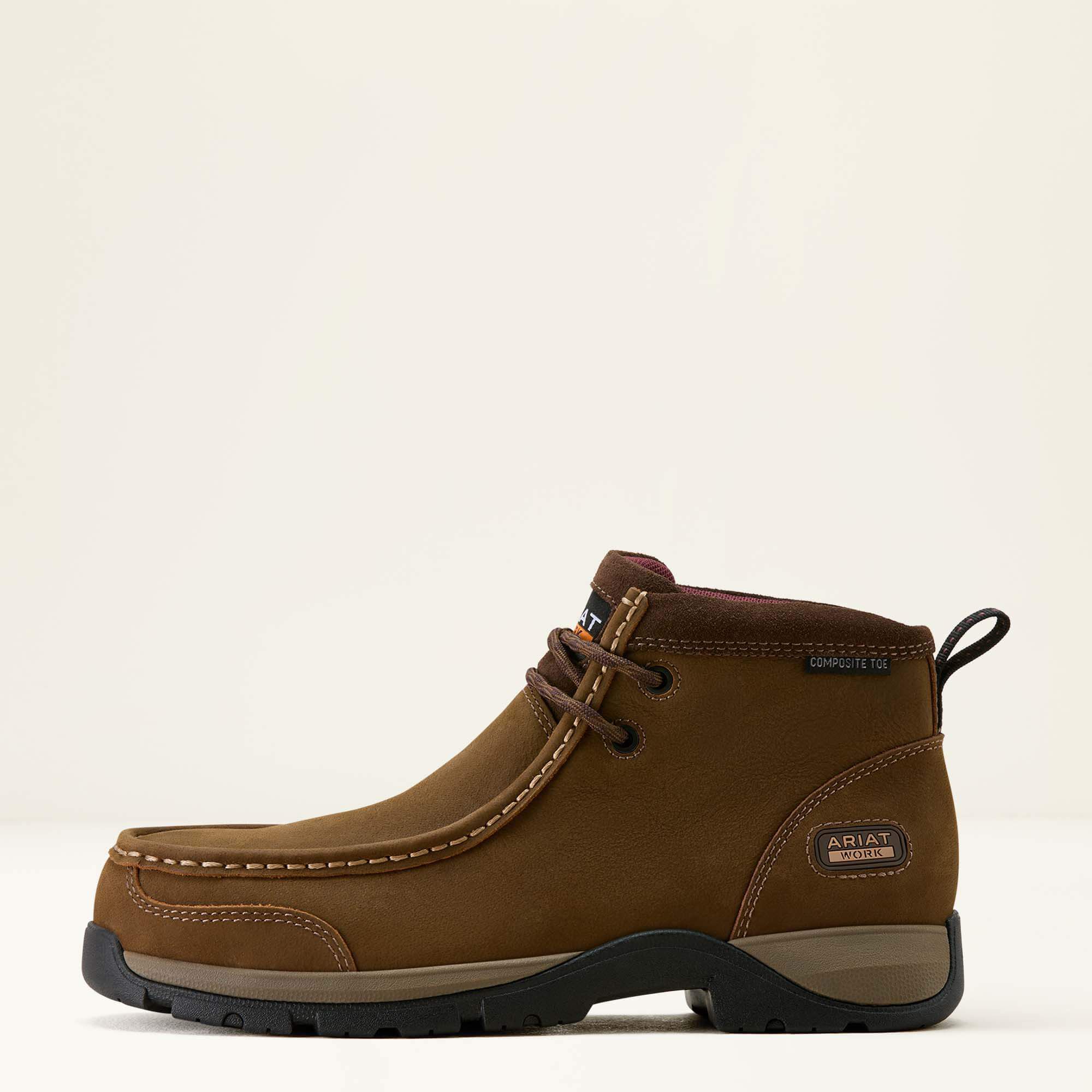 Edge Moc Composite Toe Work Boot Women - DARK BROWN