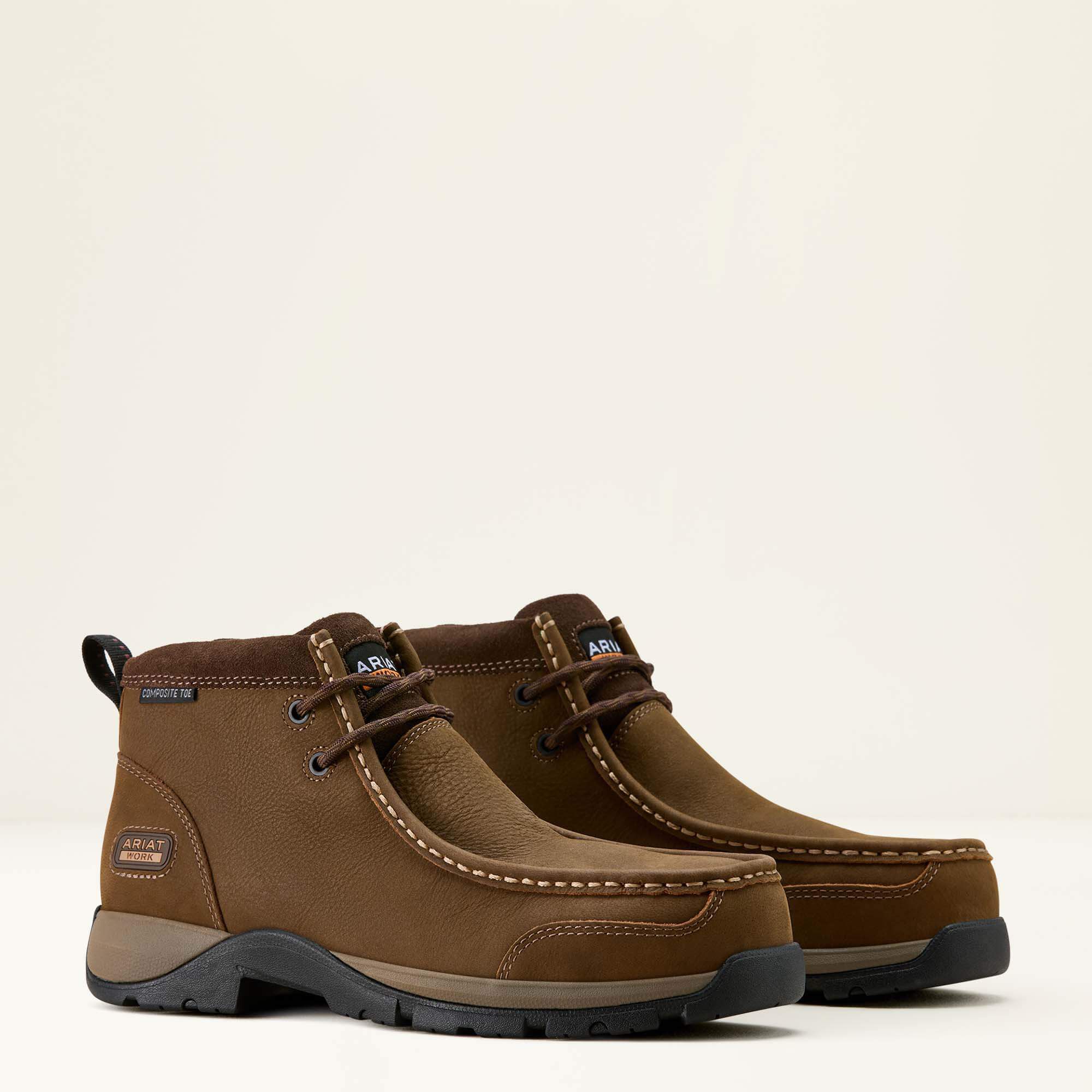 Edge Moc Composite Toe Work Boot Women - DARK BROWN