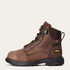 Casey 6" MetGuard Composite Toe Work Boot Women - OILY DISTRESSED BROWN