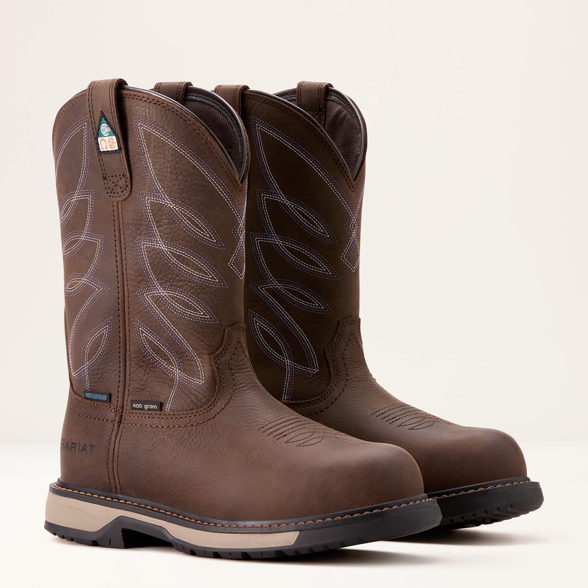 Riveter CSA Glacier Grip Waterproof 400g Composite Toe Work Boot Women - DARK STORM
