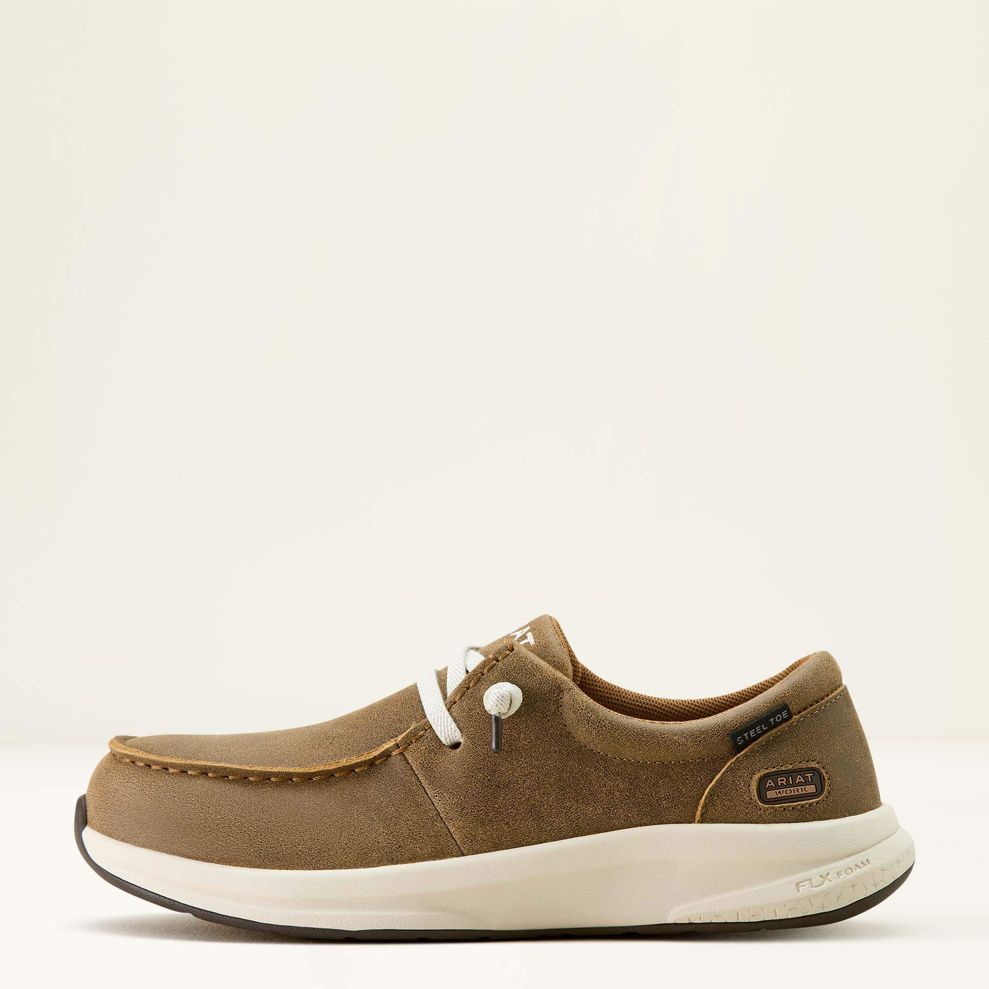 Buckeye Steel Toe Work Shoe Women - BROWN BOMBER