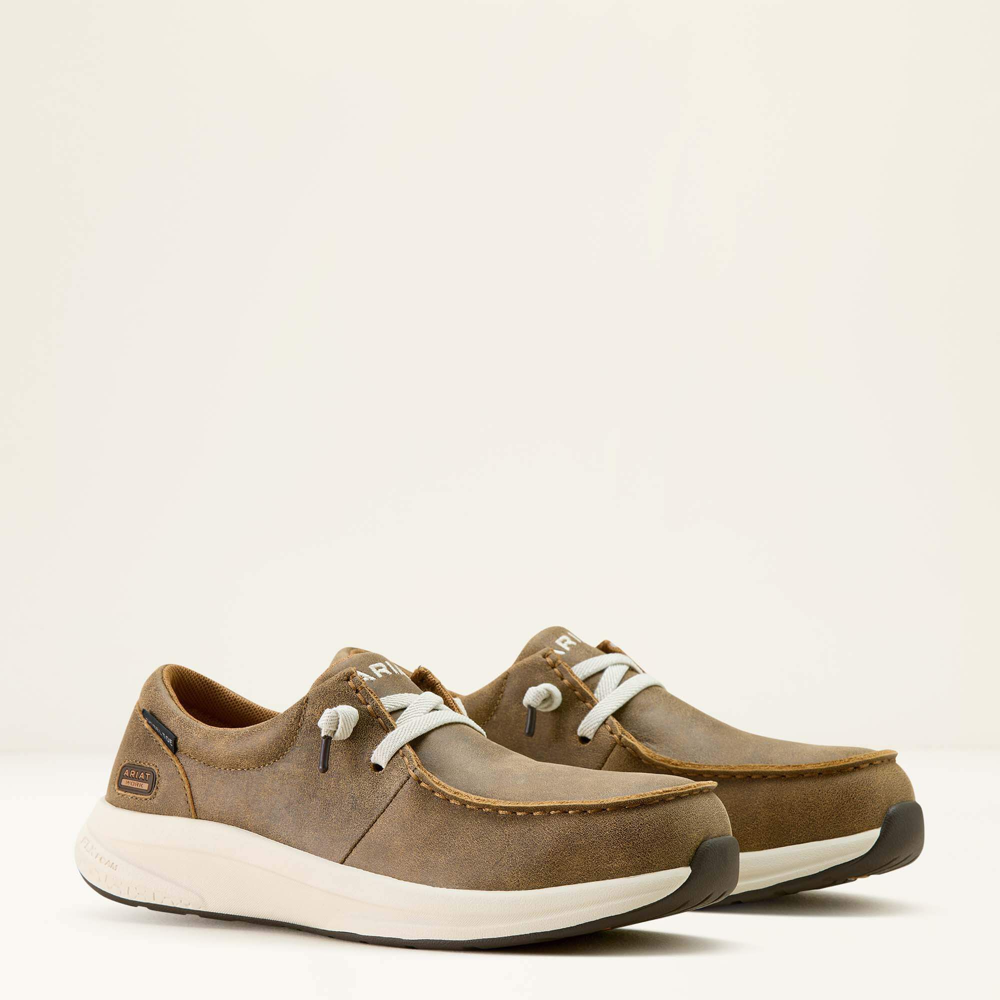 Buckeye Steel Toe Work Shoe Women - BROWN BOMBER