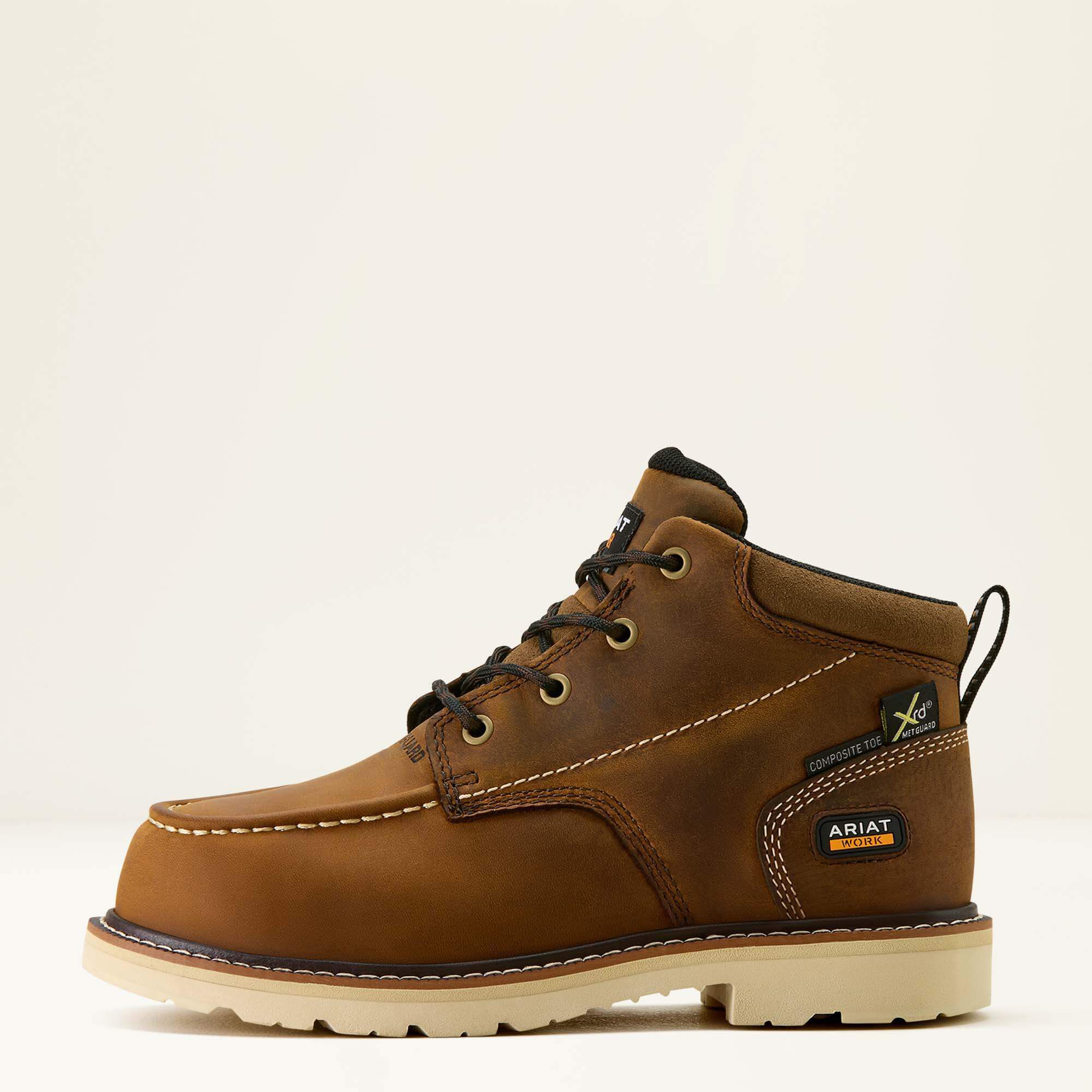 Rebar Lift Chukka MetGuard Composite Toe Work Boot Women - DISTRESSED BROWN