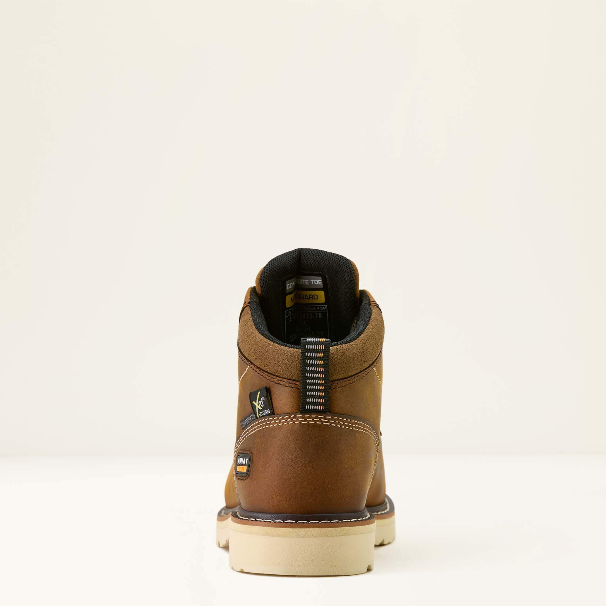 Rebar Lift Chukka MetGuard Composite Toe Work Boot Women - DISTRESSED BROWN