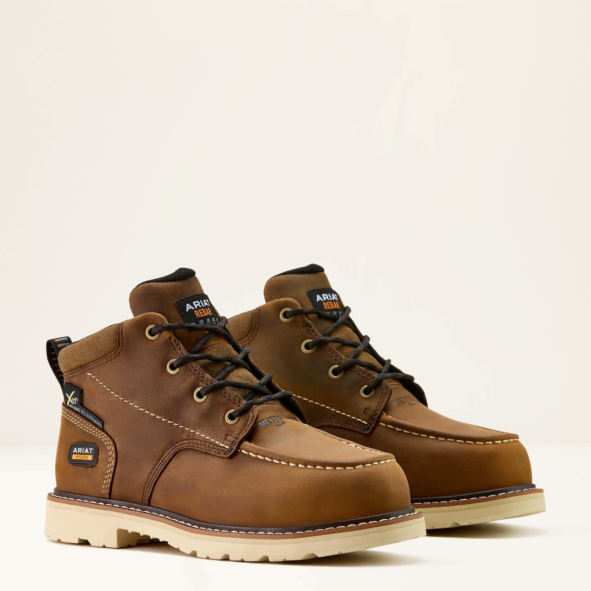 Rebar Lift Chukka MetGuard Composite Toe Work Boot Women - DISTRESSED BROWN