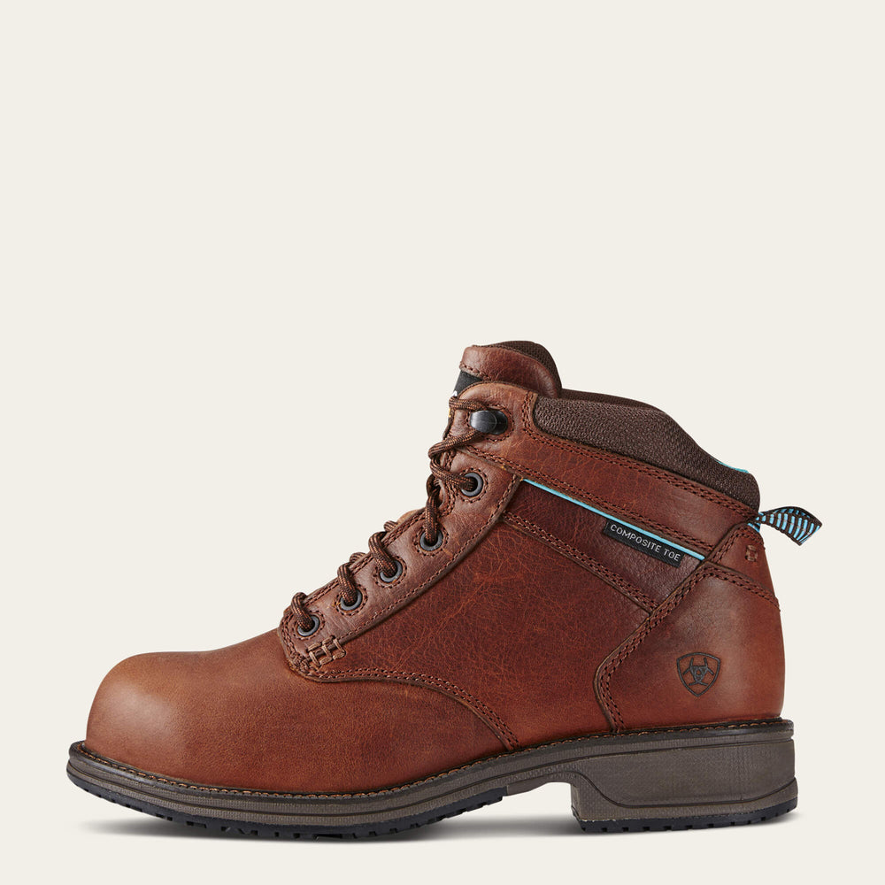 Casual Work Mid Lace SD Composite Toe Work Boot Women - NUTTY BROWN