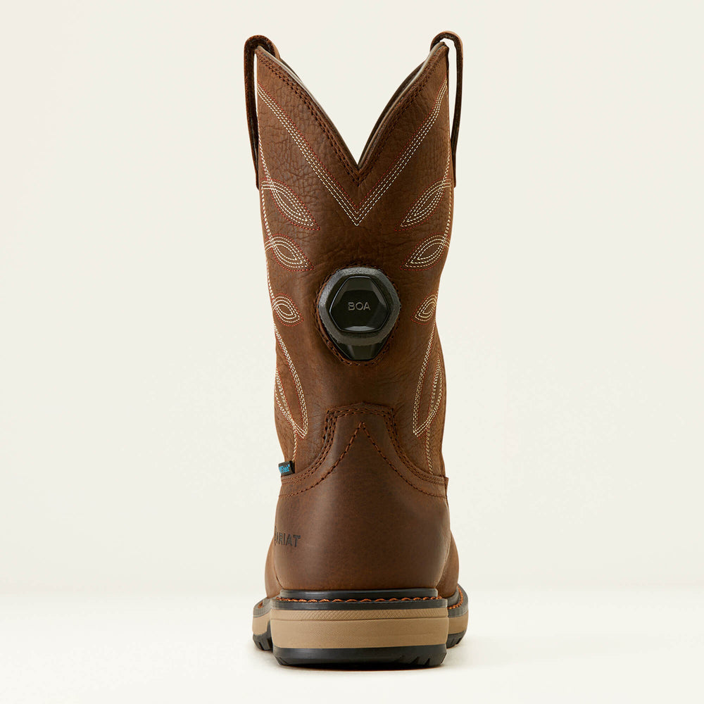 Riveter Pull-On BOA CSA Waterproof Composite Toe Work Boot Women - DARK BROWN
