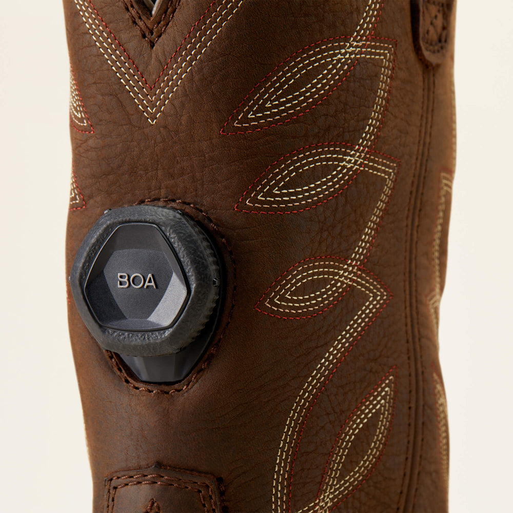 Riveter Pull-On BOA CSA Waterproof Composite Toe Work Boot Women - DARK BROWN