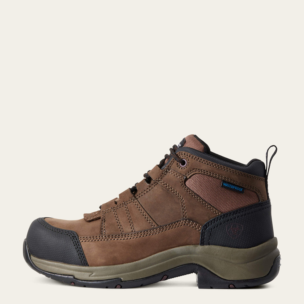 Telluride Work Waterproof Composite Toe Work Boot Women - DISTRESSED BROWN