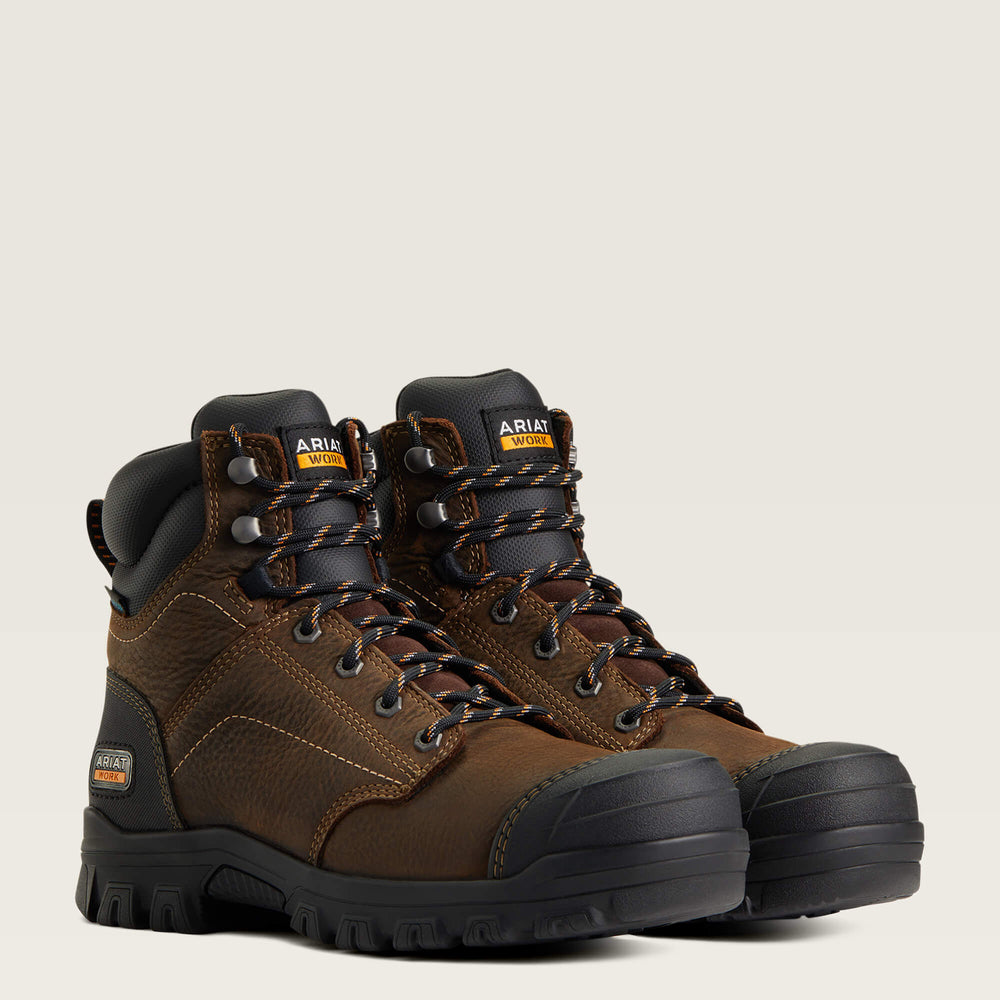 Treadfast 6" Waterproof Work Boot Women - DARK BROWN