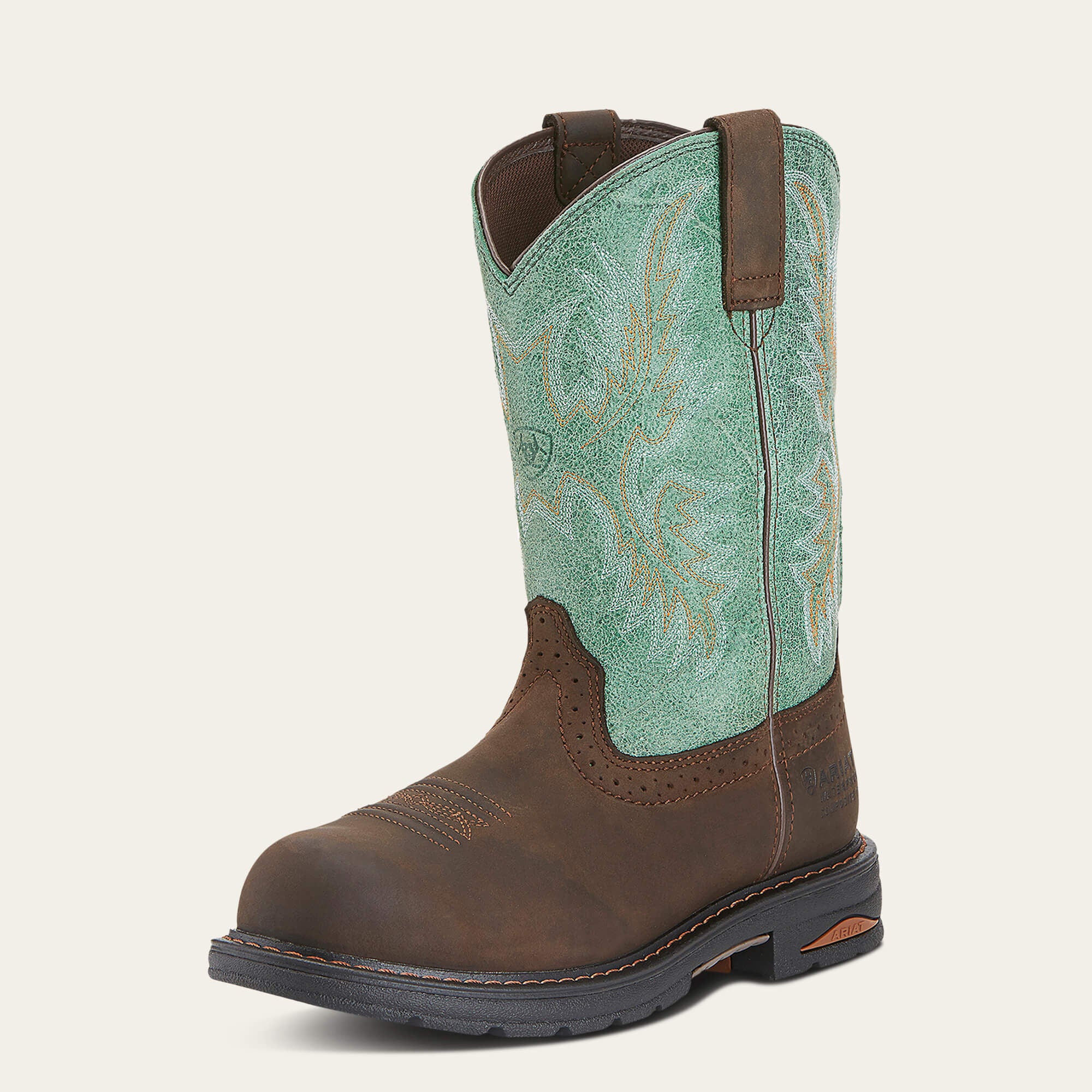Tracey Waterproof Composite Toe Work Boot Women - OILY DISTRESSED BROWN