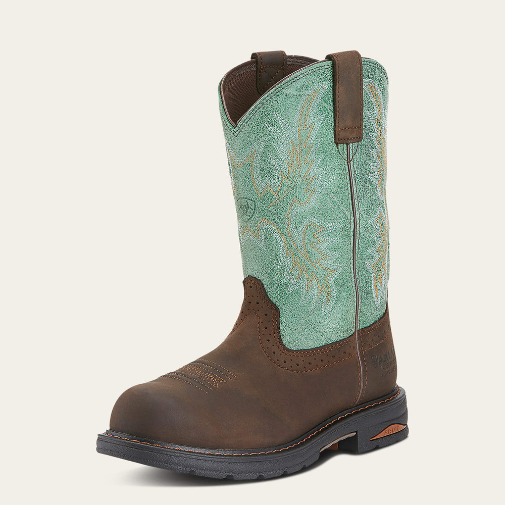 Tracey Waterproof Composite Toe Work Boot Women - OILY DISTRESSED BROWN