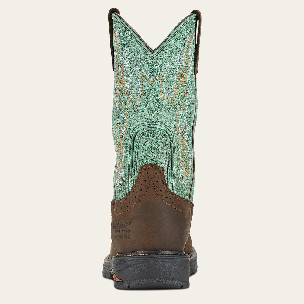 Tracey Waterproof Composite Toe Work Boot Women - OILY DISTRESSED BROWN