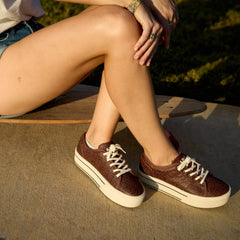 Skylar Shoe Women - BROWN FLORAL EMBOSS