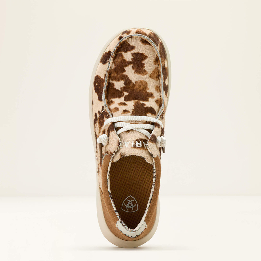 Hilo Shoe Women - TAN AND WHITE BRINDLE HAIR ON/DARK TAN S