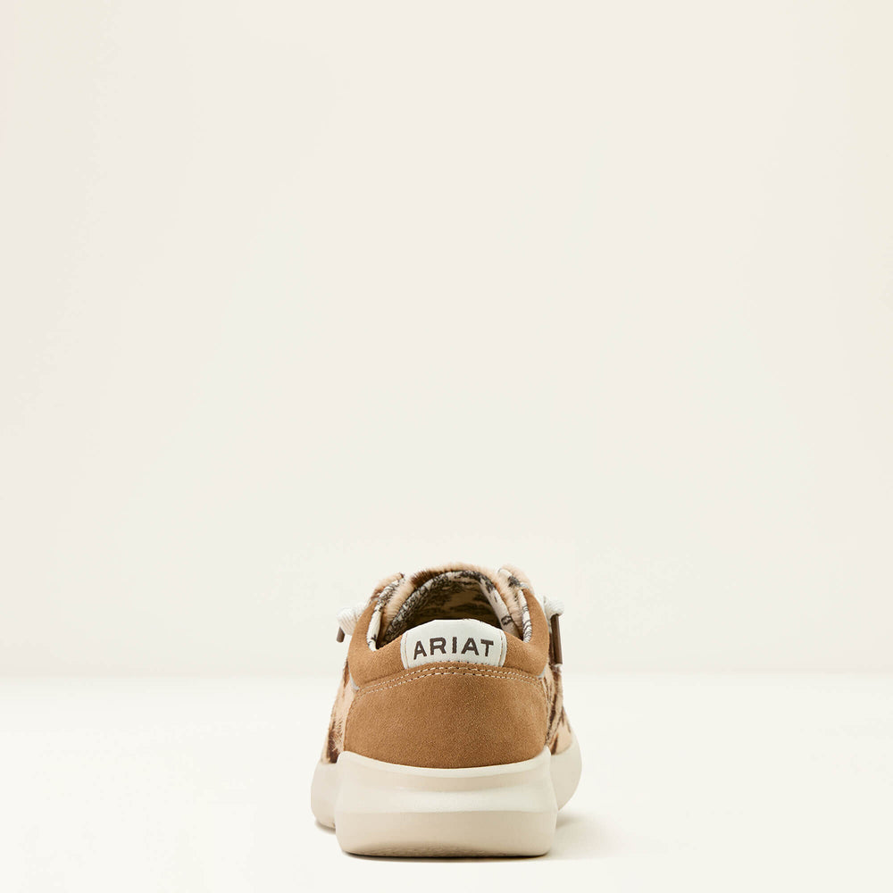 Hilo Shoe Women - TAN AND WHITE BRINDLE HAIR ON/DARK TAN S