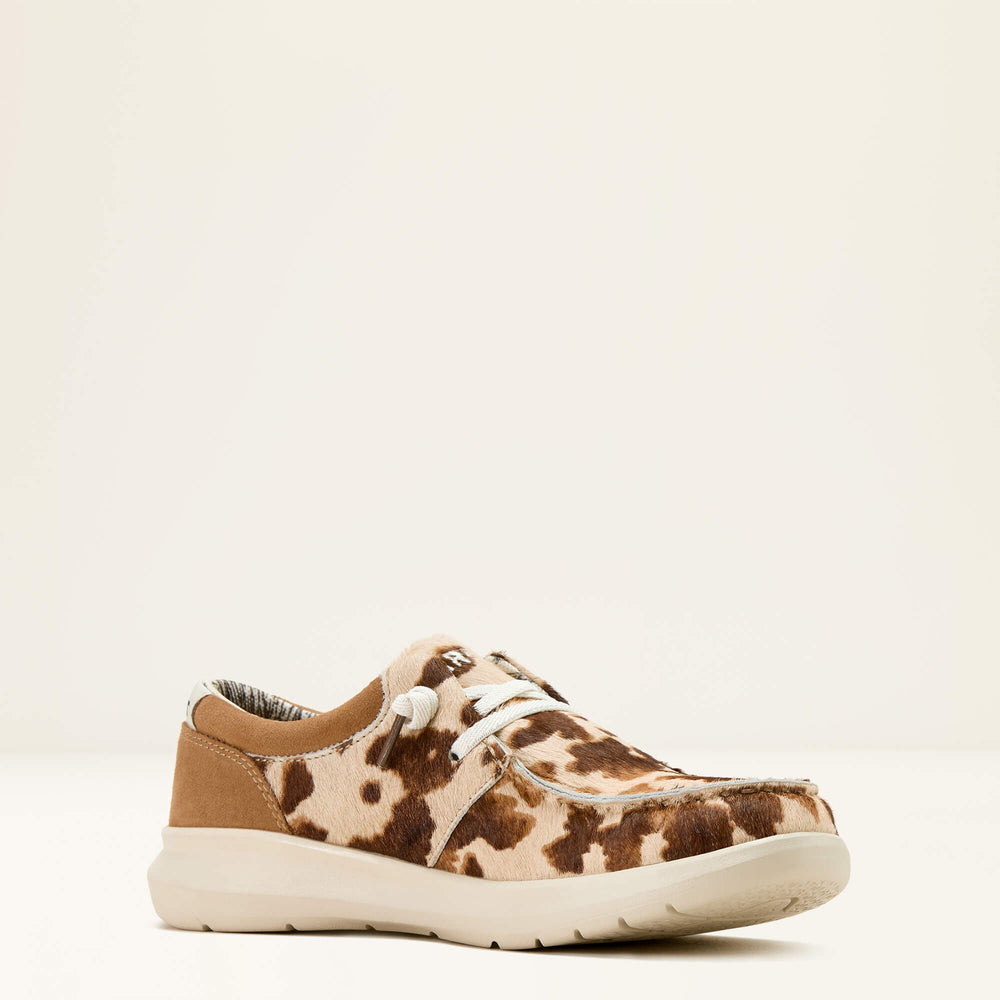Hilo Shoe Women - TAN AND WHITE BRINDLE HAIR ON/DARK TAN S