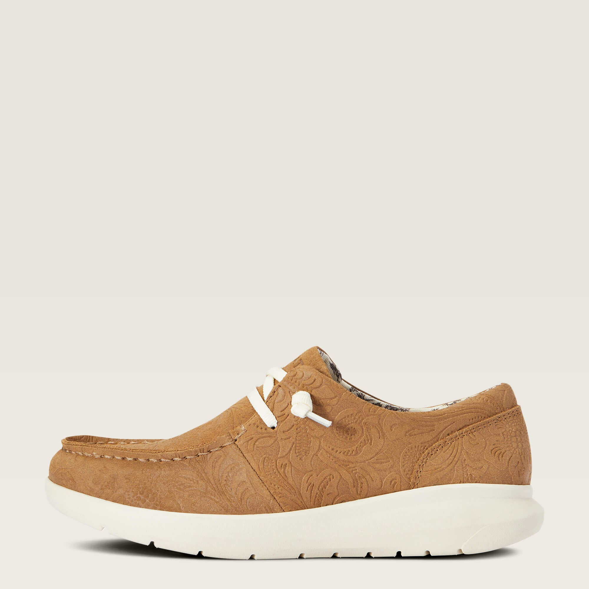 Hilo Women - TAN FLORAL EMBOSS