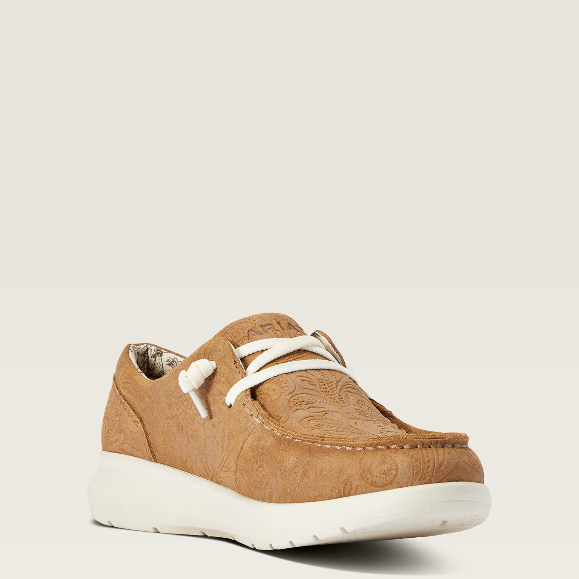 Hilo Women - TAN FLORAL EMBOSS
