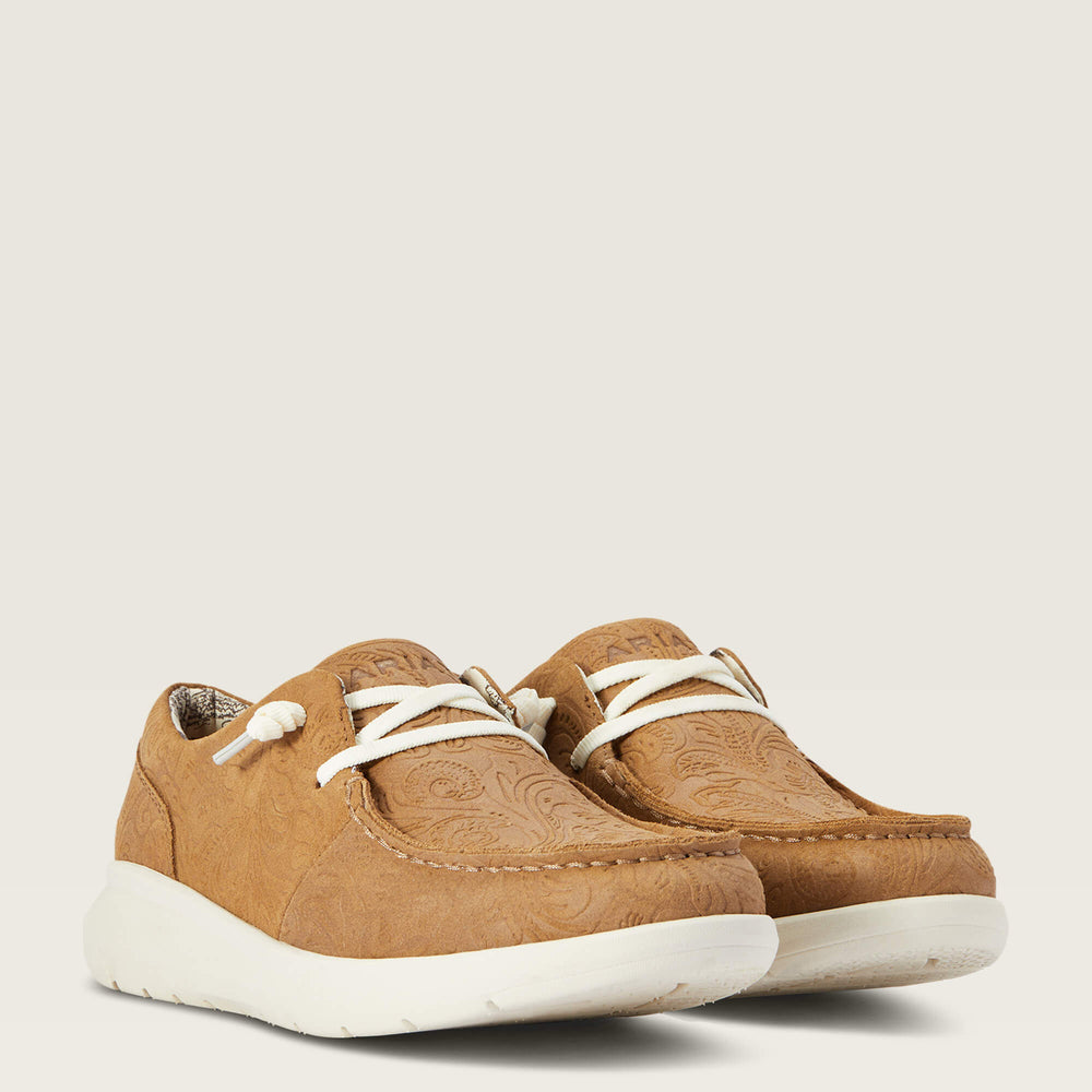 Hilo Women - TAN FLORAL EMBOSS