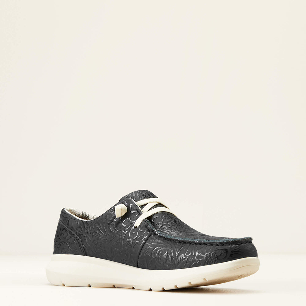 Hilo Women - BLACK FLORAL EMBOSS