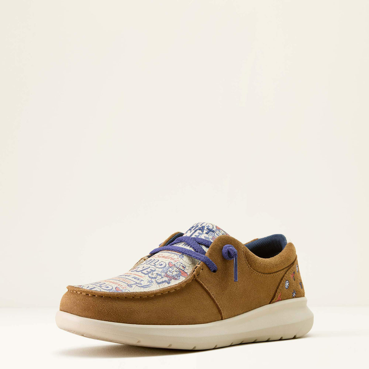 Hilo Sendero Shoe Women - BARN BROWN/WILD WEST COUNTRY FEST PRINT